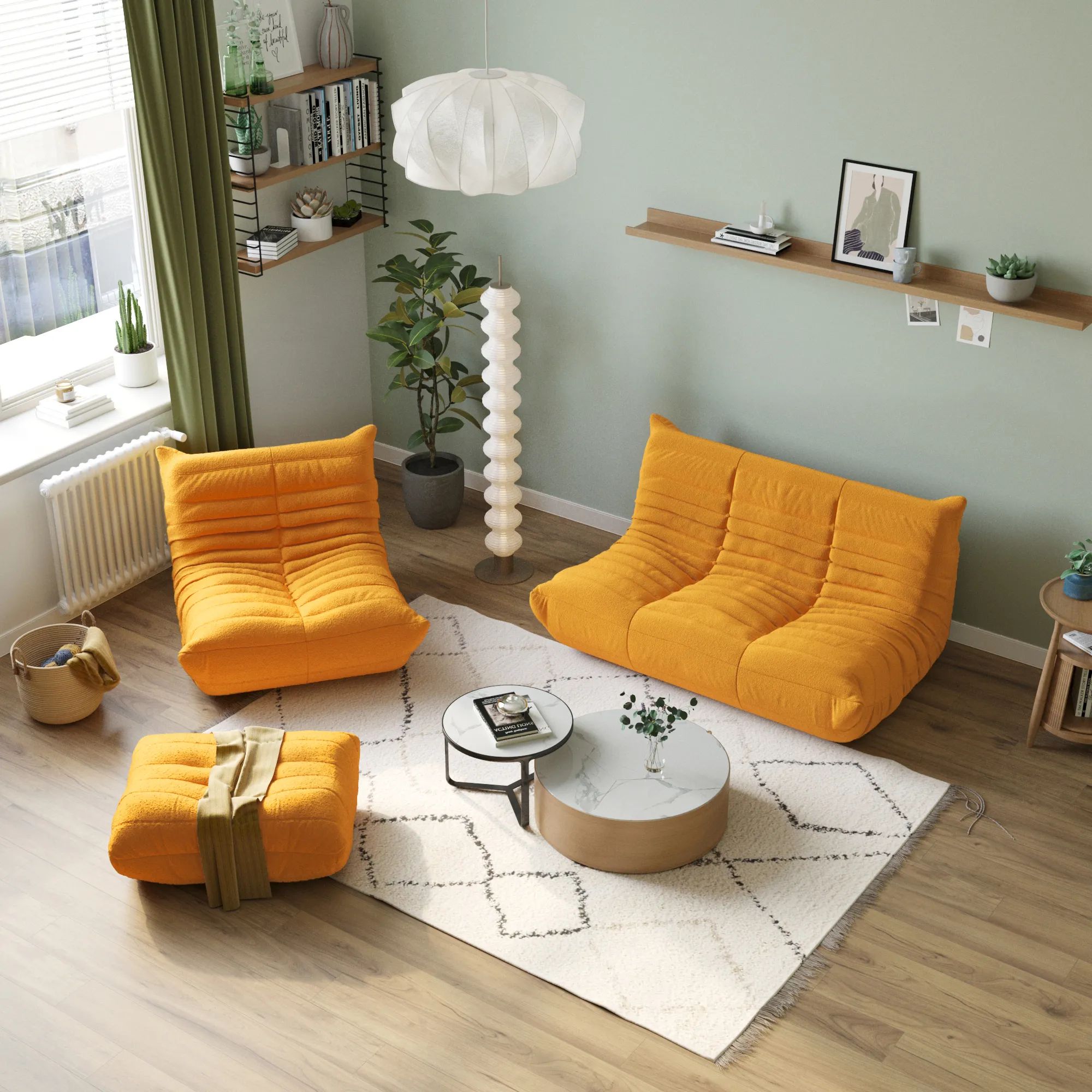 Crenus - 34.25" Caterpillar Sofa Chair