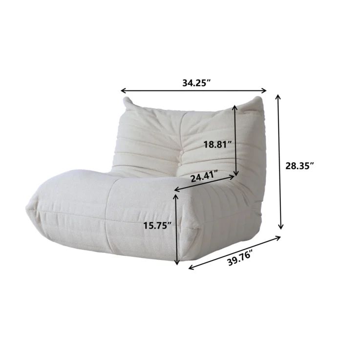 Crenus - 34.25" Caterpillar Sofa Chair