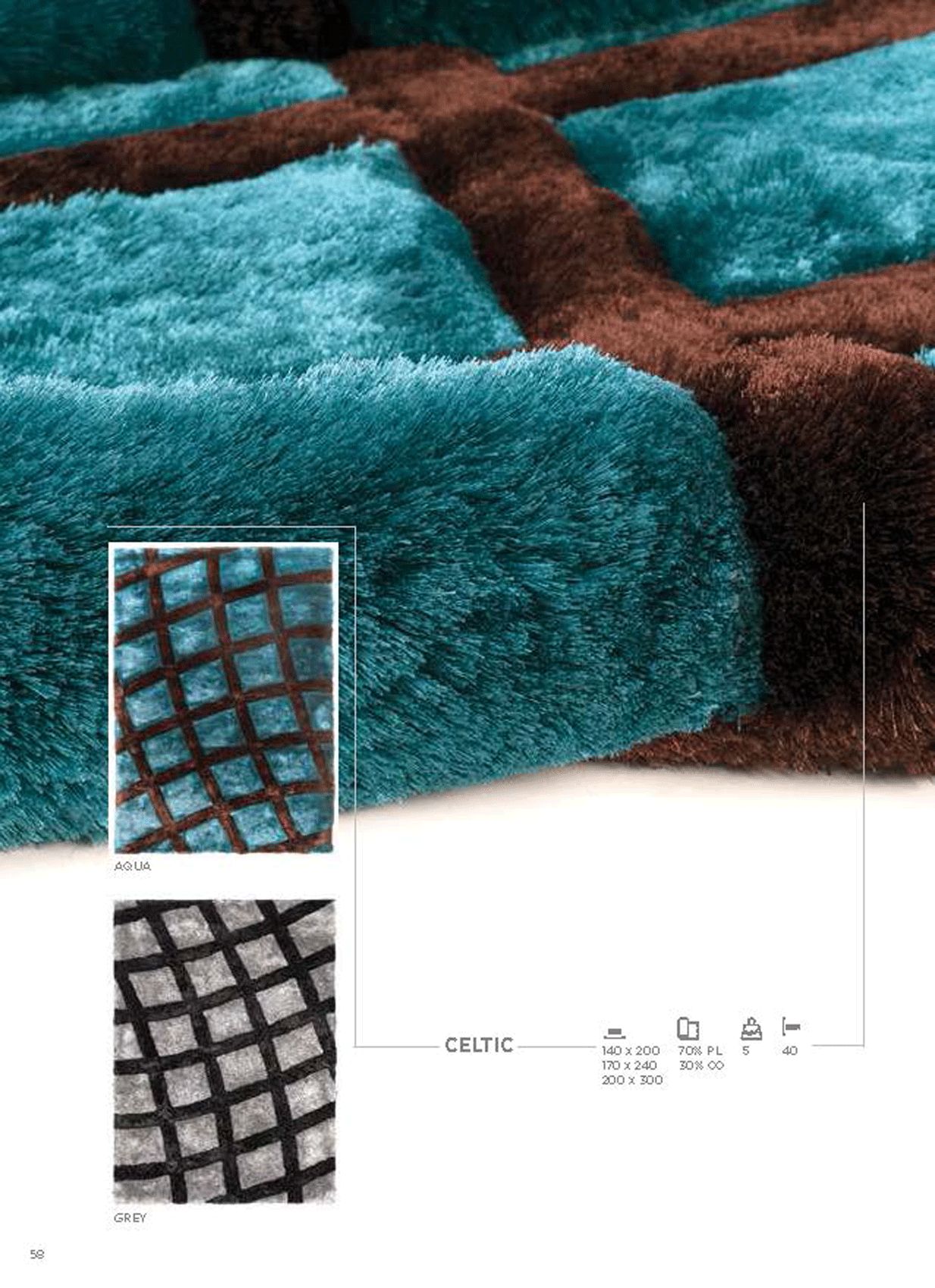 CutCut Celtic Gray Rug - 200x300
