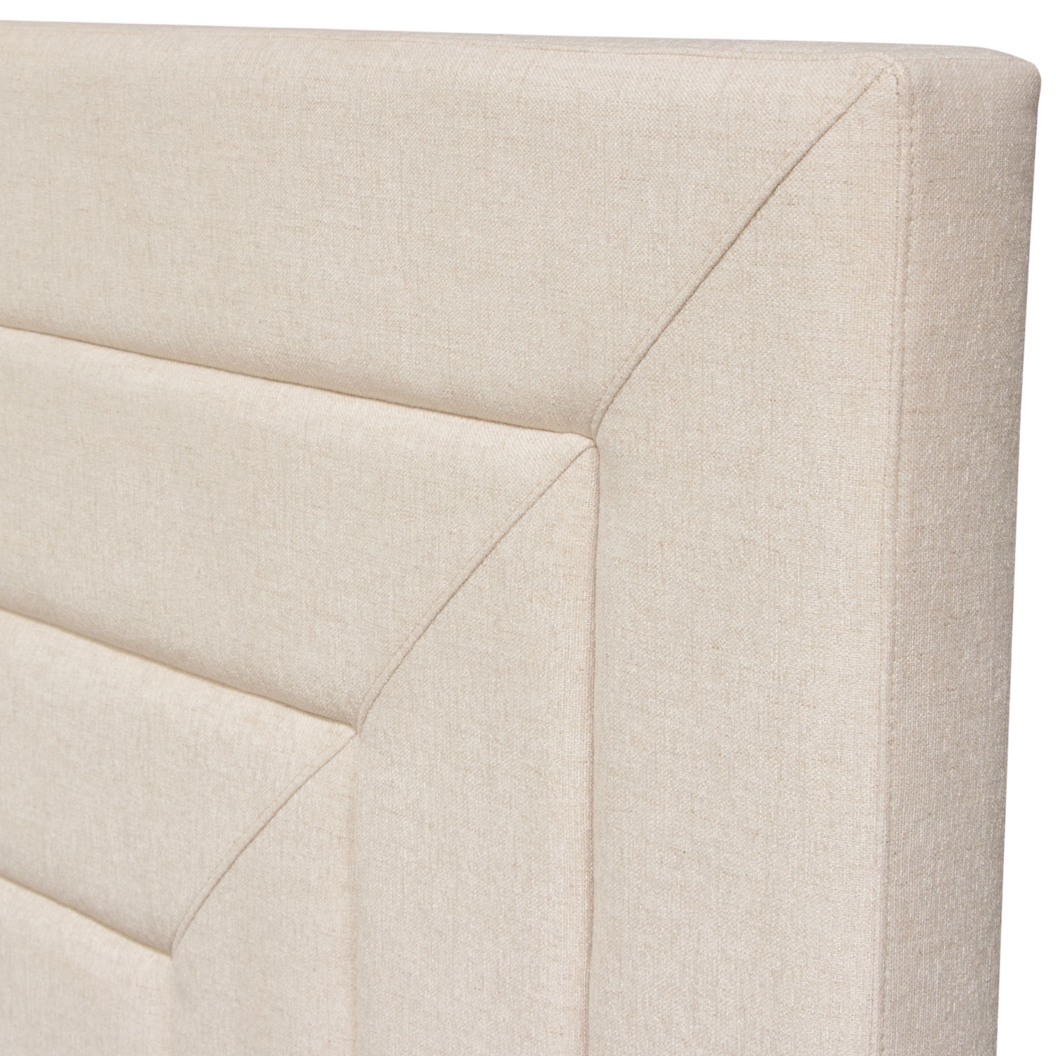 Diamond Sofa Arden Fabric Eastern King Bed with 54" Headboard - Cream