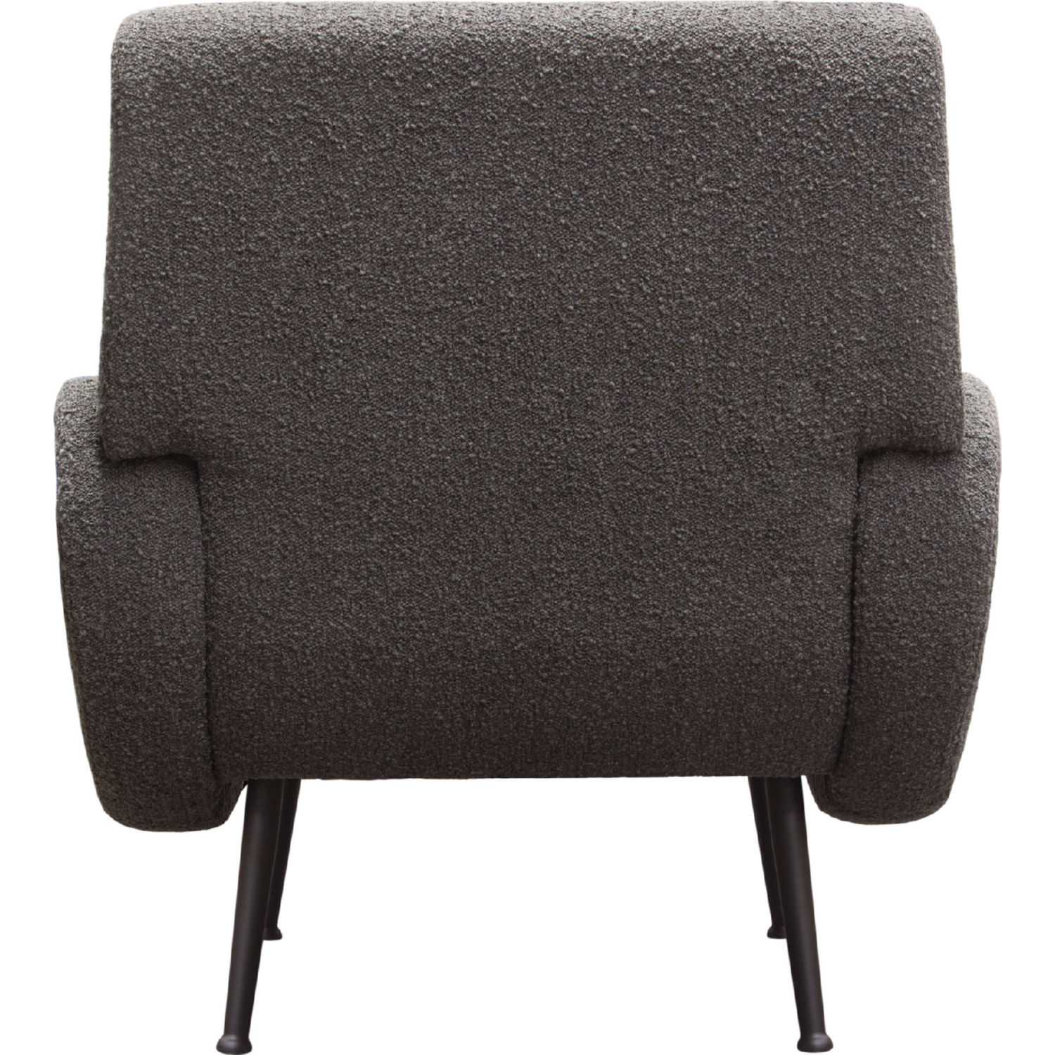 Diamond Sofa Cameron Boucle Textured Fabric Accent Chair with Black Leg - Charcoal