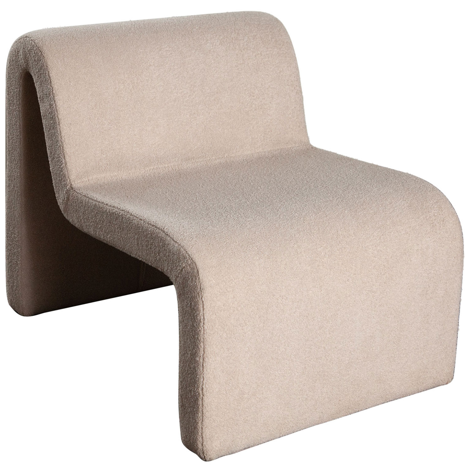 Diamond Sofa - Lana Looped Shearling Fabric Accent Chair in Camel