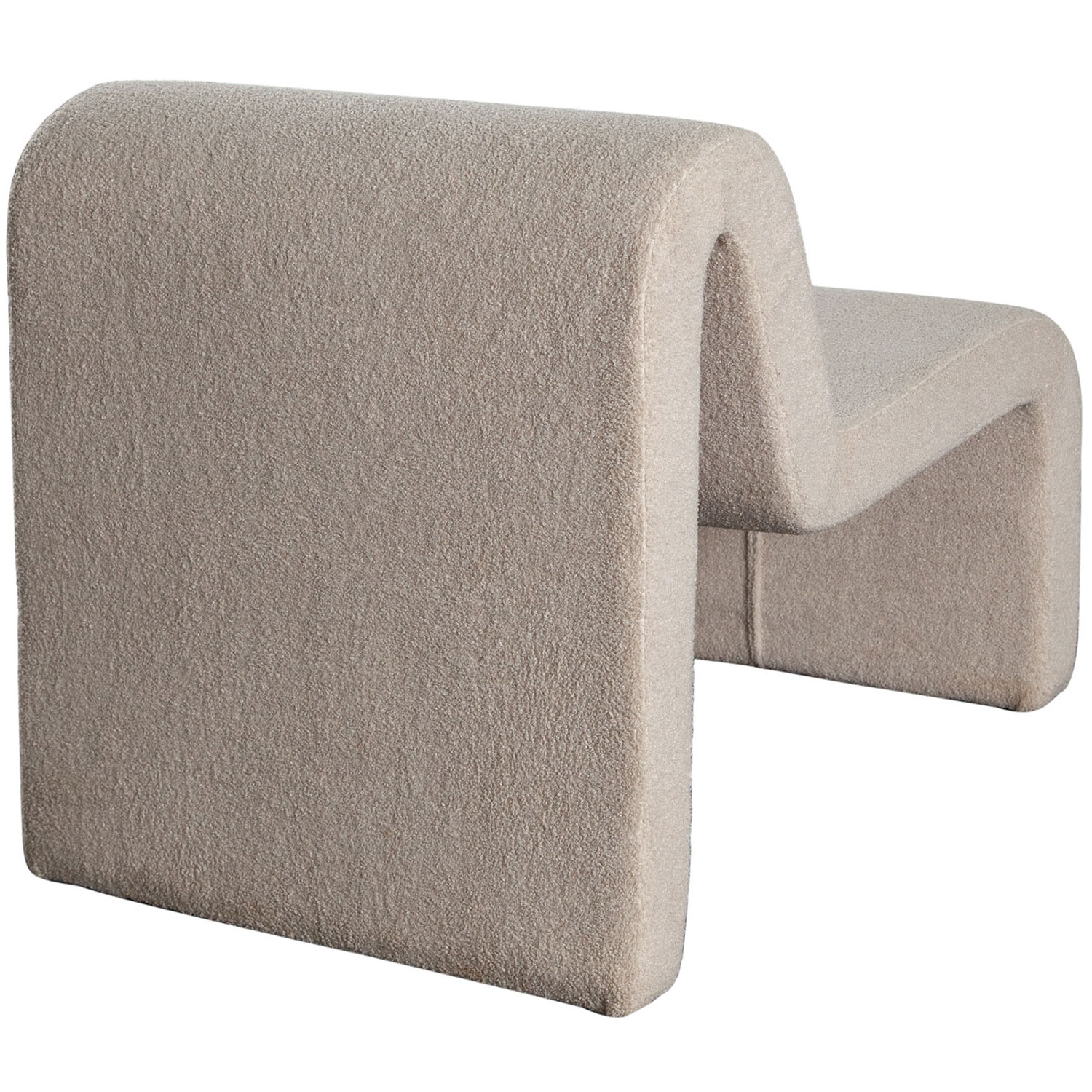 Diamond Sofa - Lana Looped Shearling Fabric Accent Chair in Camel