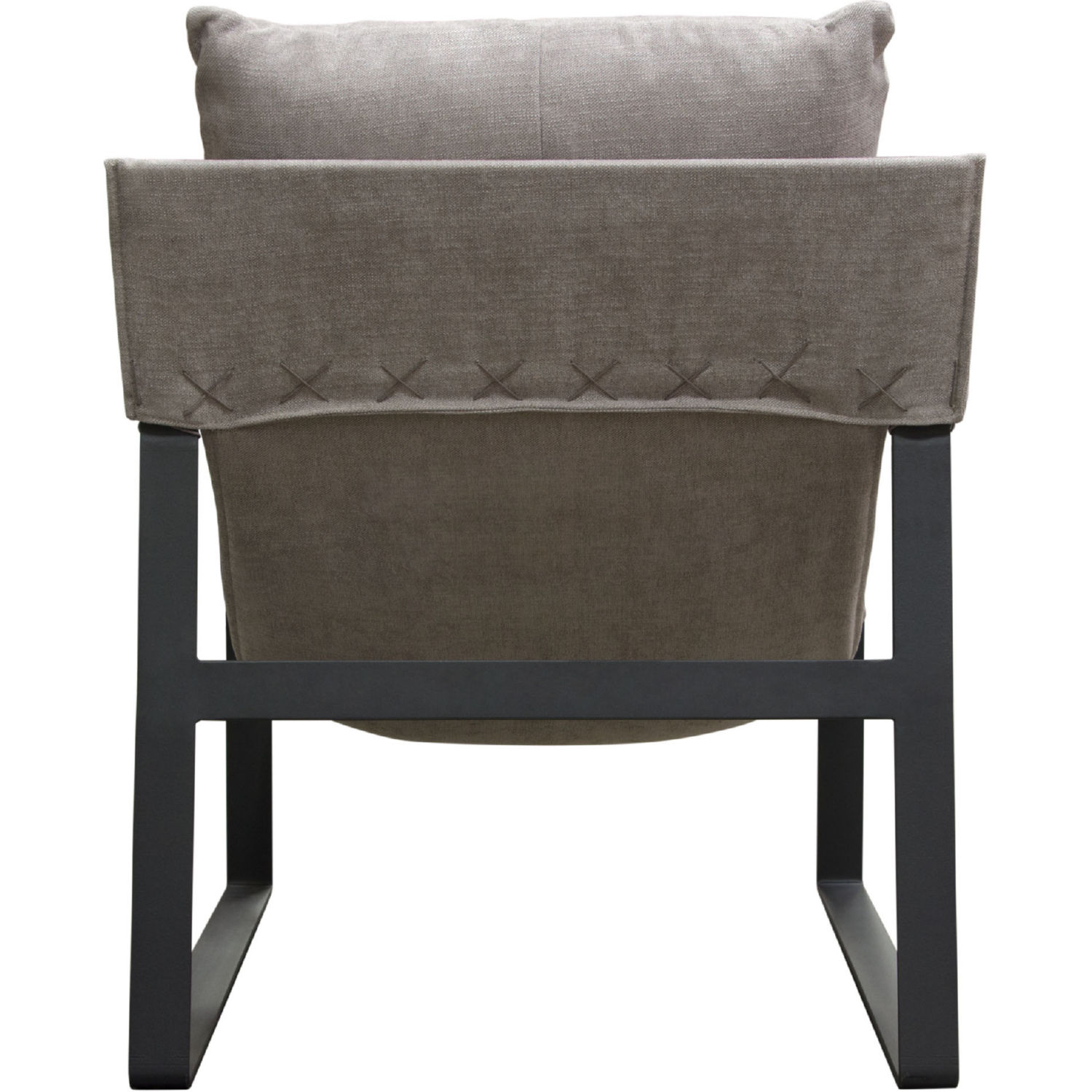 Diamond Sofa Miller Sling Fabric Accent Chair with Black Powder Coated Metal Frame - Gray