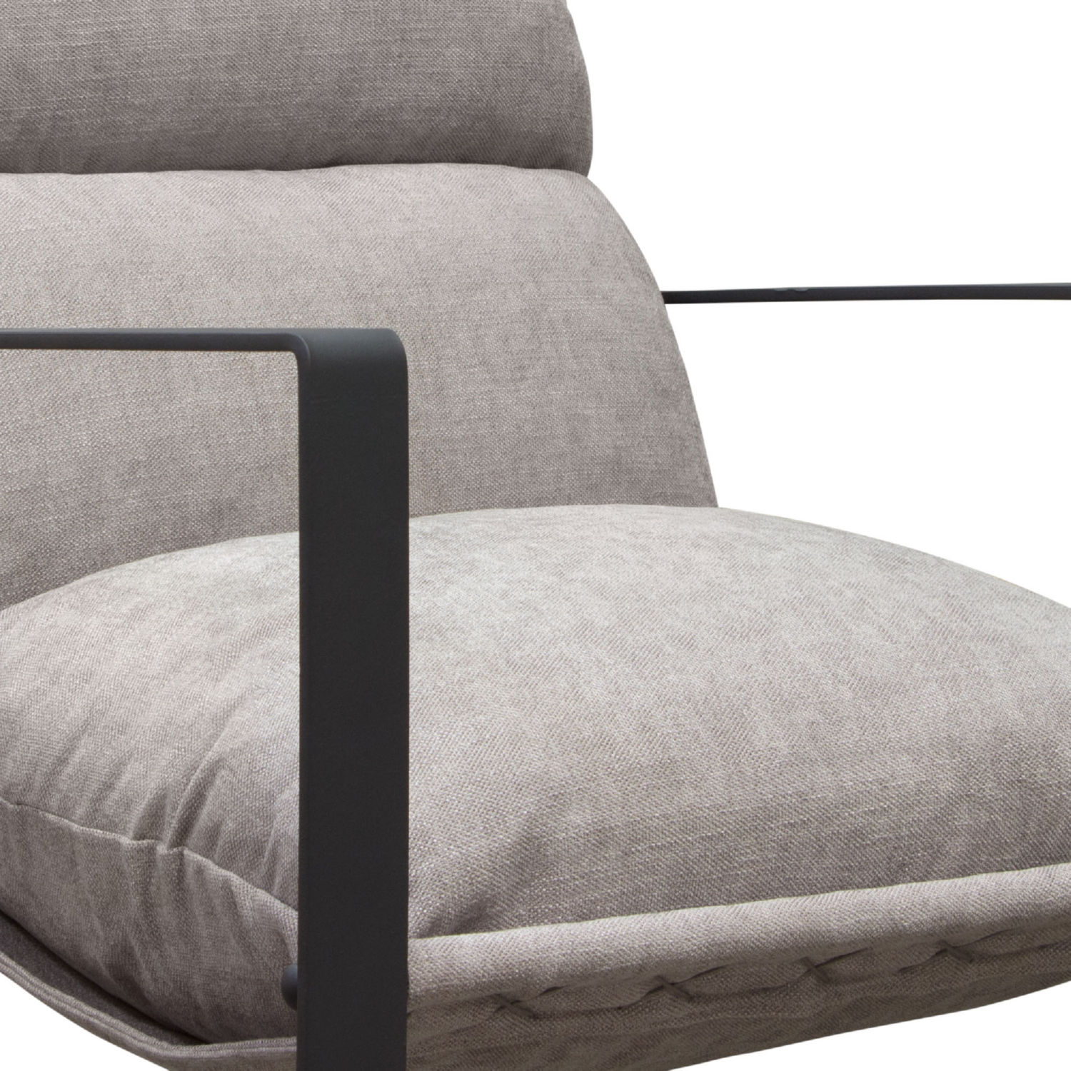 Diamond Sofa Miller Sling Fabric Accent Chair with Black Powder Coated Metal Frame - Gray