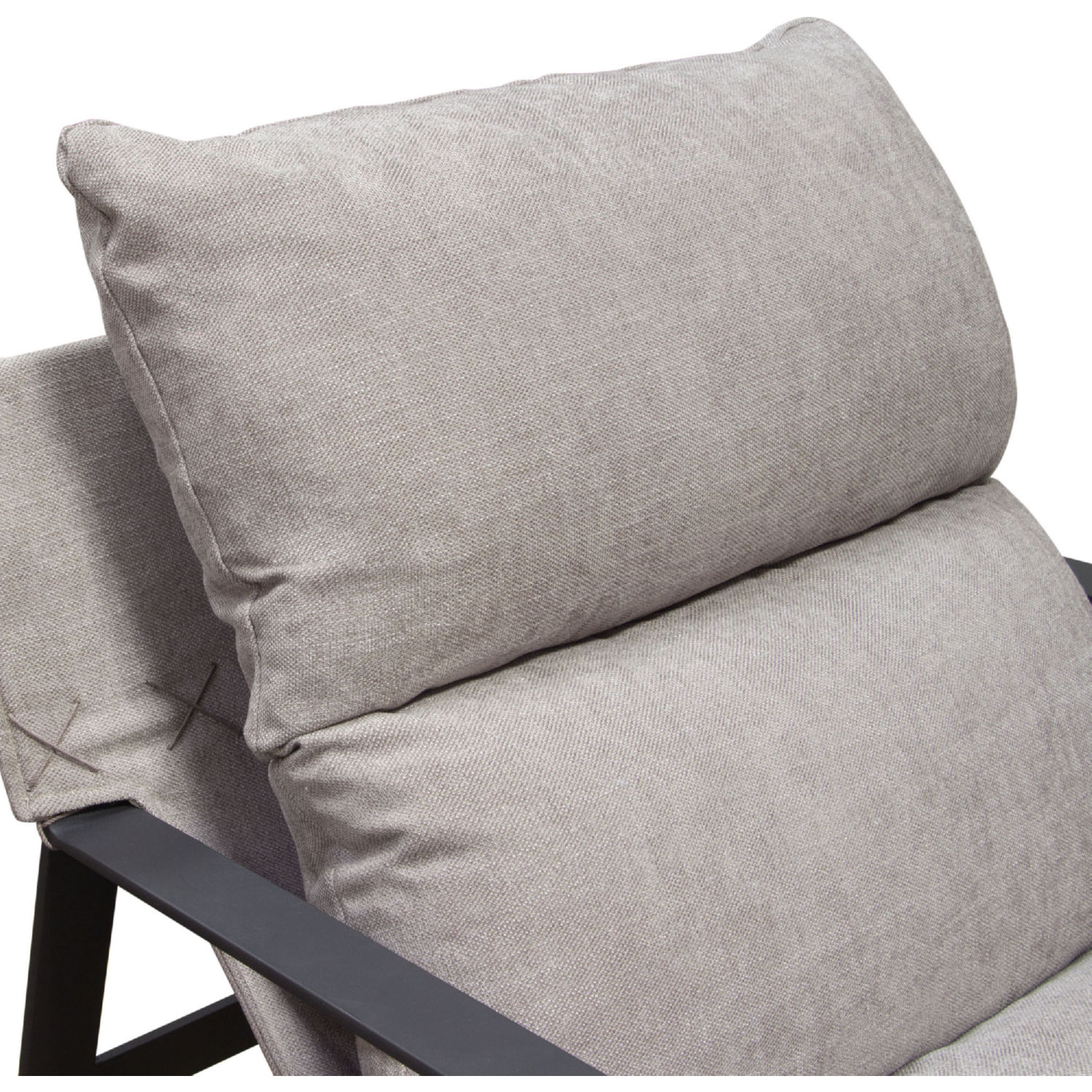 Diamond Sofa Miller Sling Fabric Accent Chair with Black Powder Coated Metal Frame - Gray