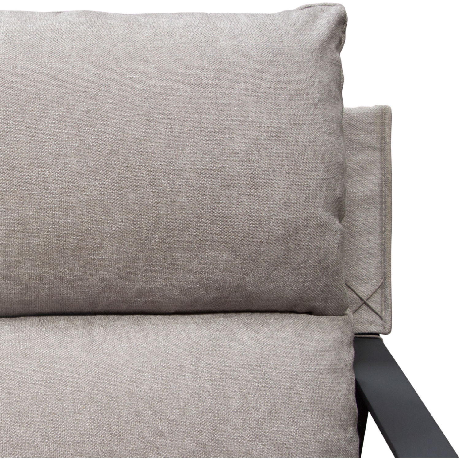 Diamond Sofa Miller Sling Fabric Accent Chair with Black Powder Coated Metal Frame - Gray