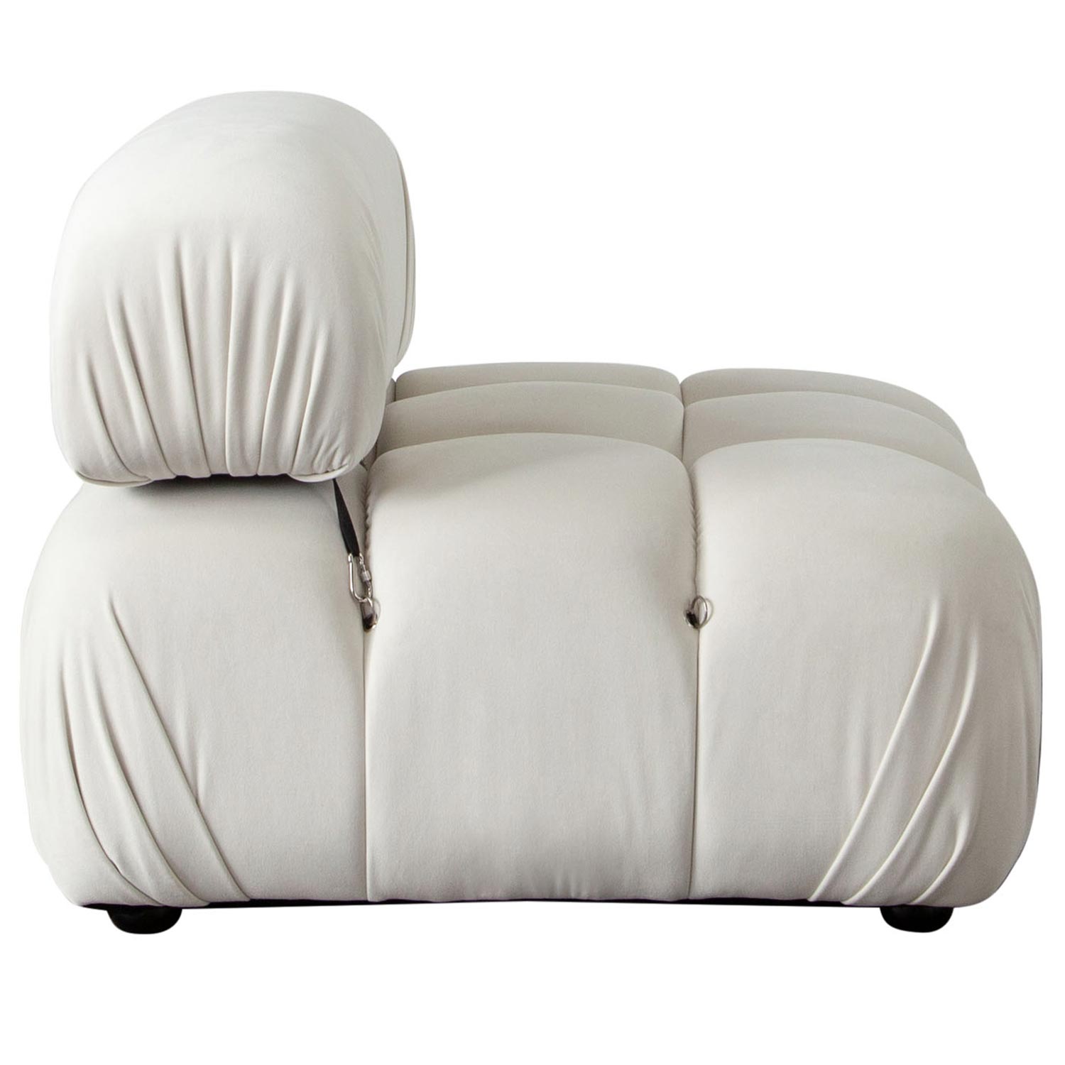 Diamond Sofa Paloma Velvet Armless Chair - Light Cream