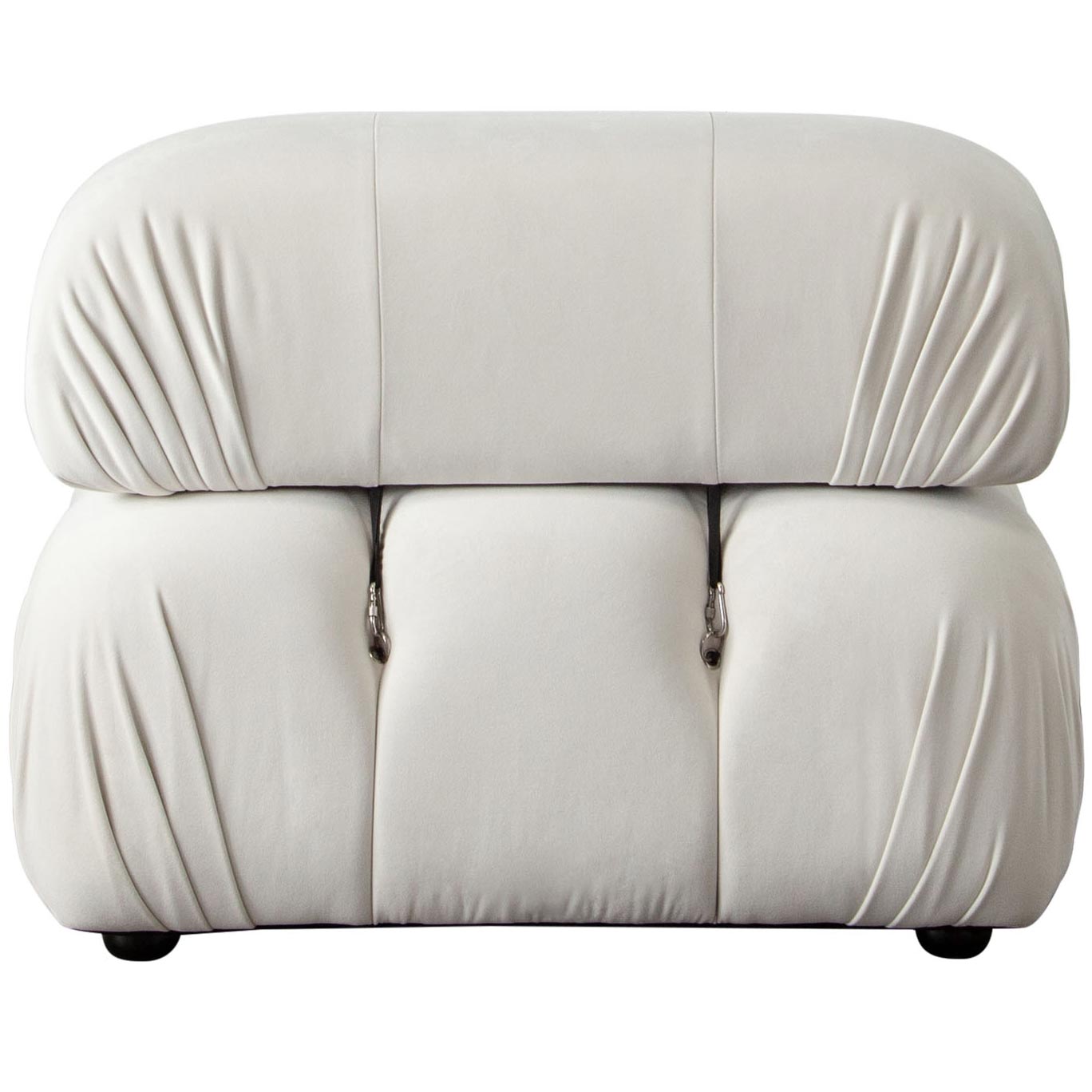 Diamond Sofa Paloma Velvet Armless Chair - Light Cream