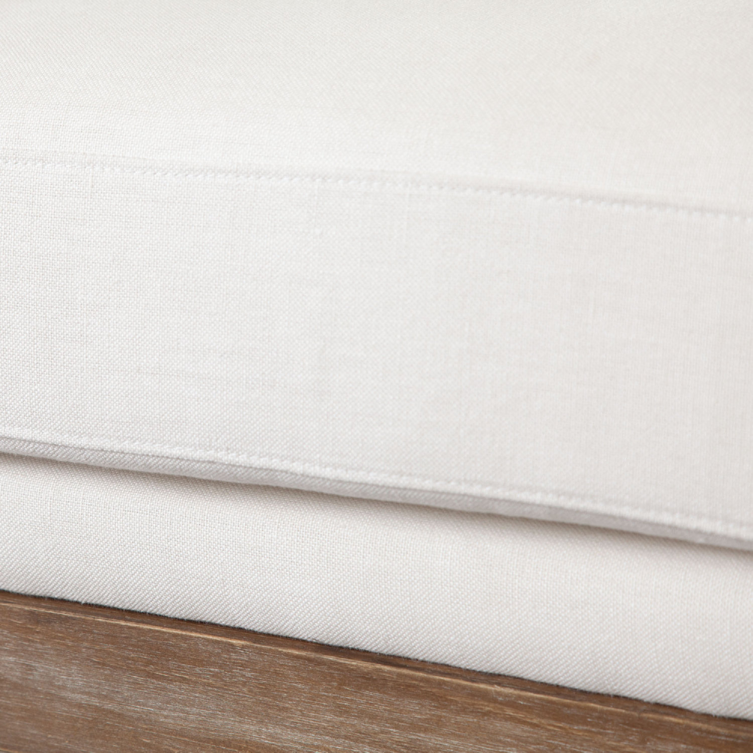 Diamond Sofa - Piper Linen Fabric Chair with Natural Rattan in White