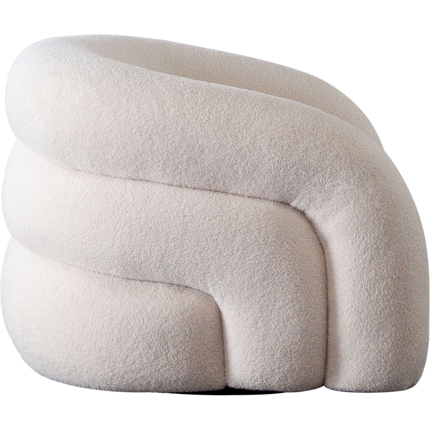 Diamond Sofa - Quantum Sherpa Swivel Accent Chair in Ivory