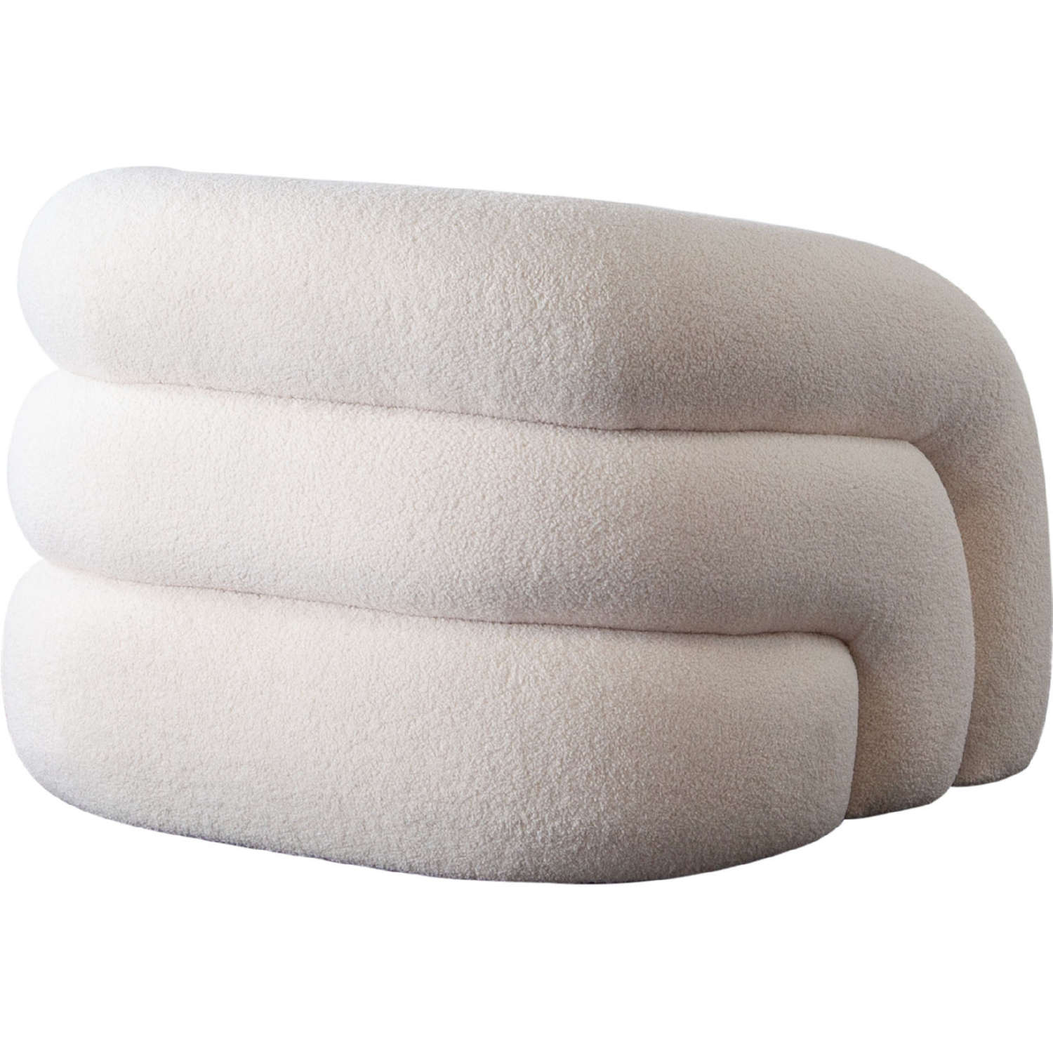 Diamond Sofa - Quantum Sherpa Swivel Accent Chair in Ivory