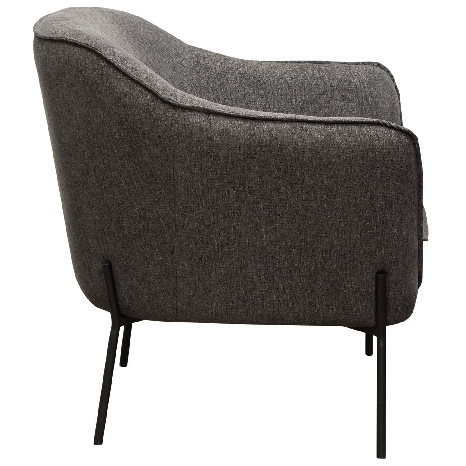 Diamond Sofa Status Fabric Accent Chair with Metal Leg - Gray