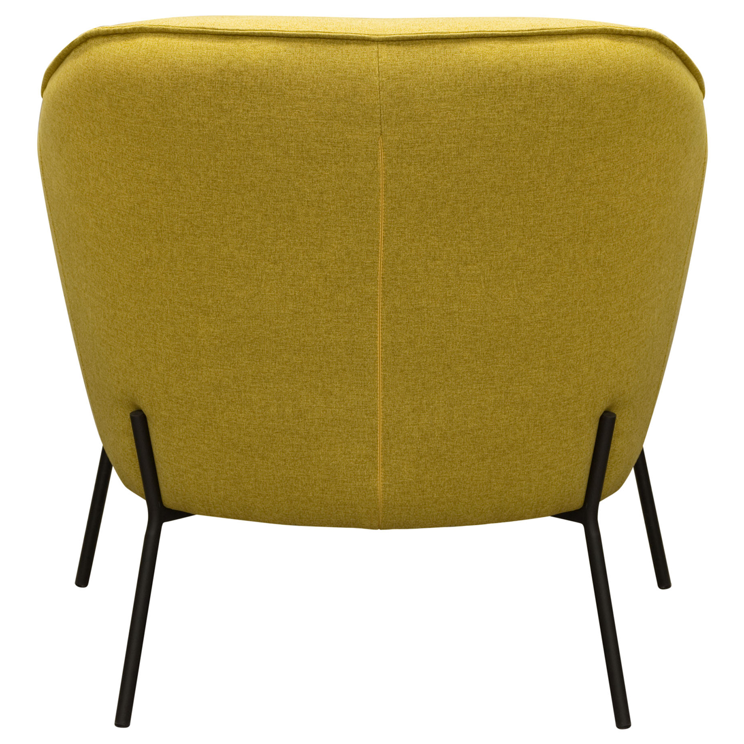 Diamond Sofa Status Fabric Accent Chair with Metal Leg - Yellow