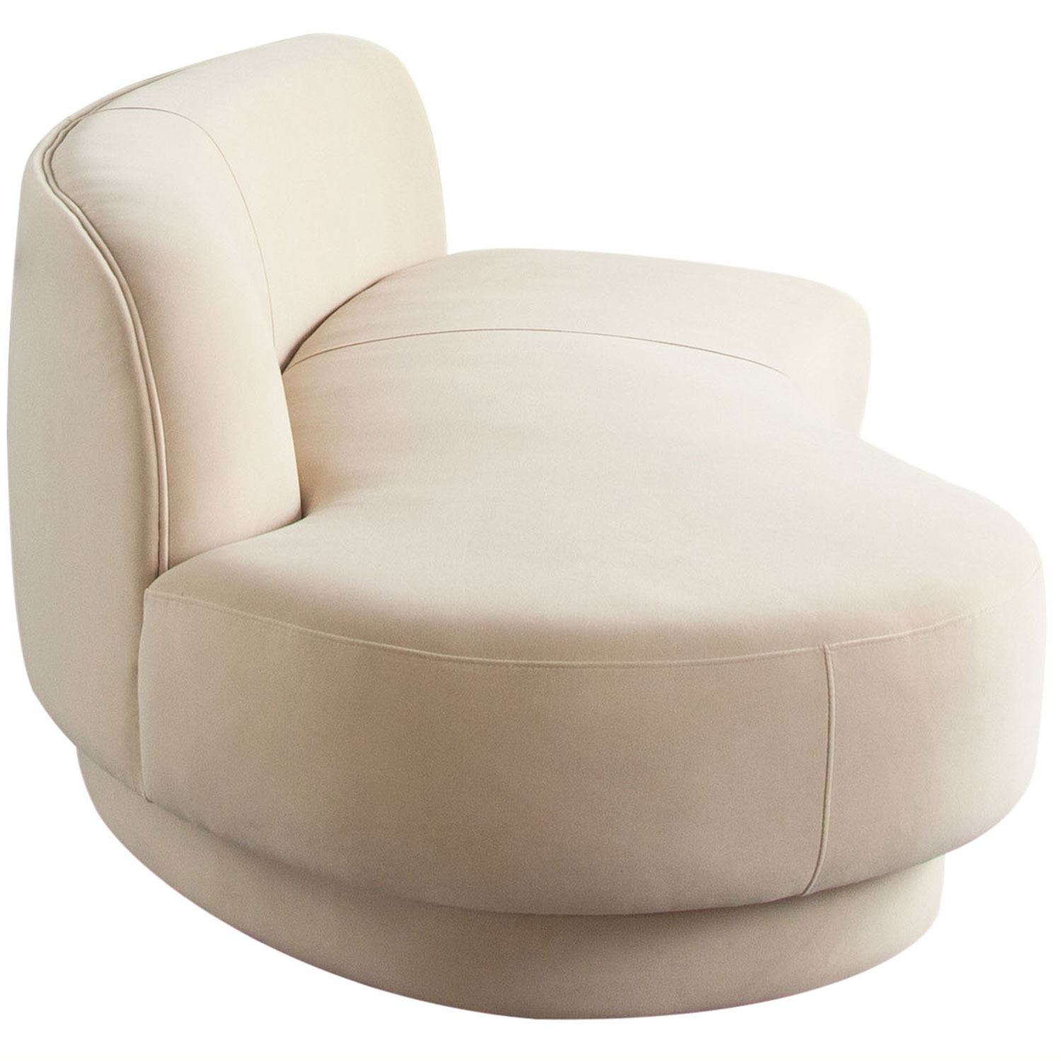 Diamond Sofa Zelda LF Performance Velvet Curved Chaise with One Accent Pillow Ball - Light Camel