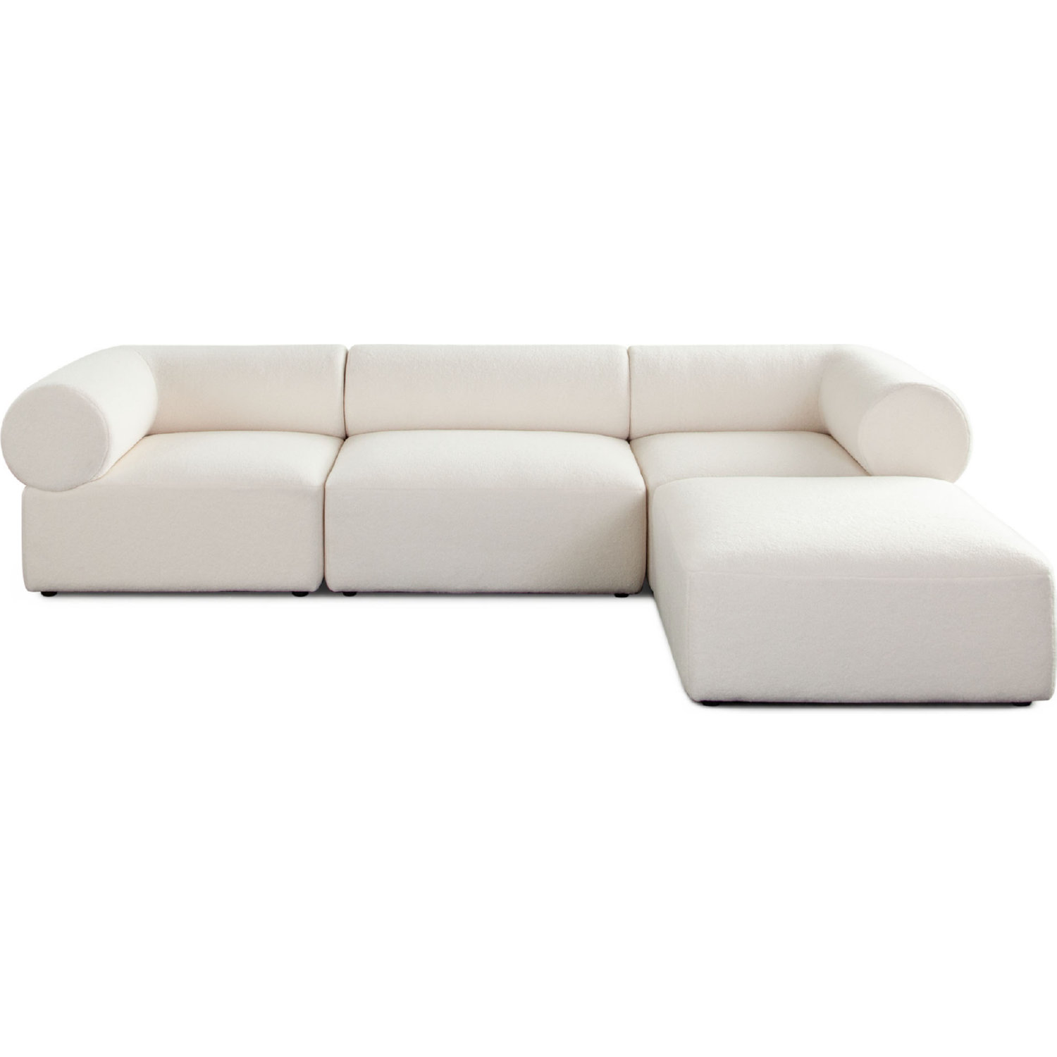 Diamond Sofa - Zia 4PC Fabric Modular Reversible Chaise Sectional