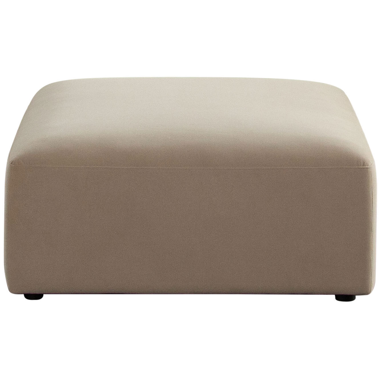 Diamond Sofa Zia Performance Velvet Fabric Ottoman - Light Camel