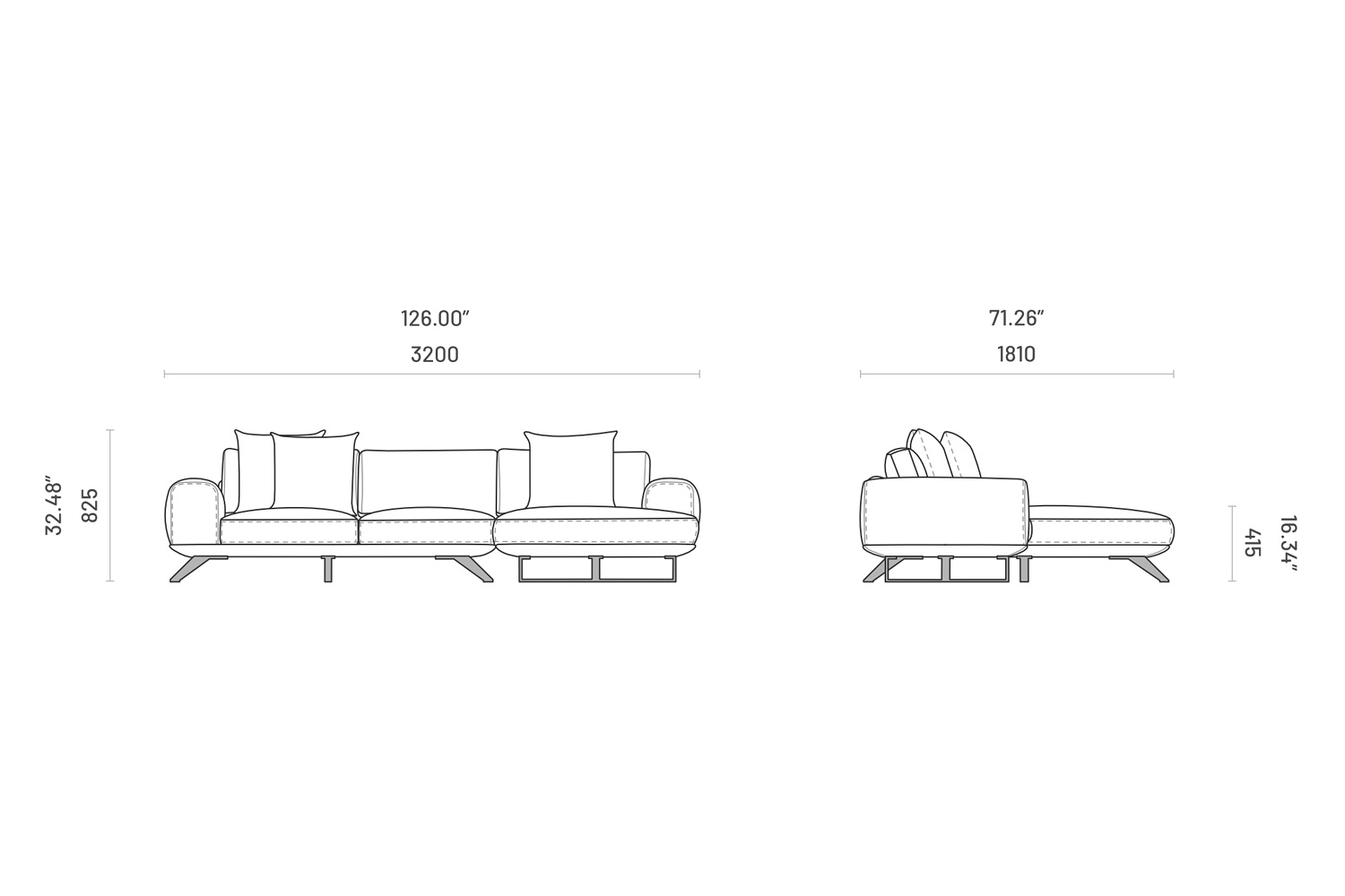 Domkapa - Aniston Chaise Sofa