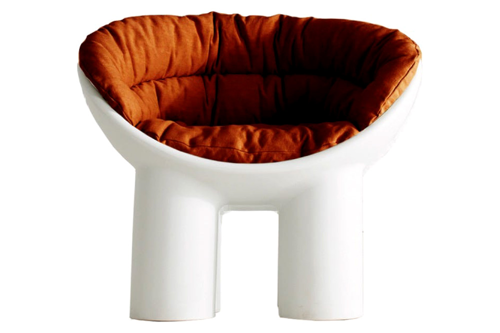 Driade Cushion Roly Poly Solid Armchair - Orange