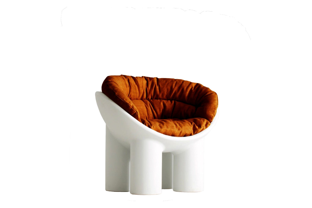 Driade Cushion Roly Poly Solid Armchair - Orange