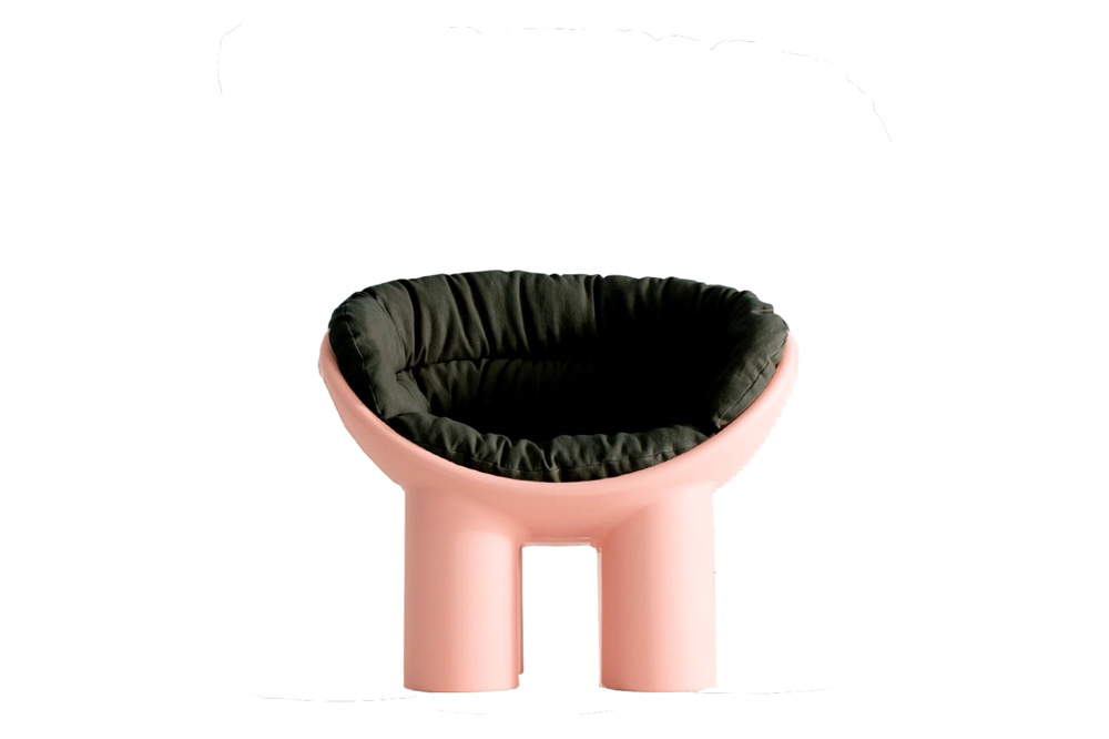 Driade Cushion Roly Poly Solid Armchair - Dark Gray