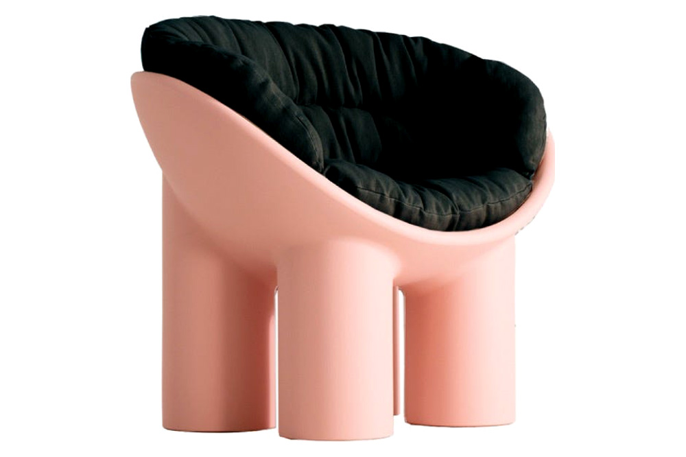 Driade Cushion Roly Poly Solid Armchair - Dark Gray