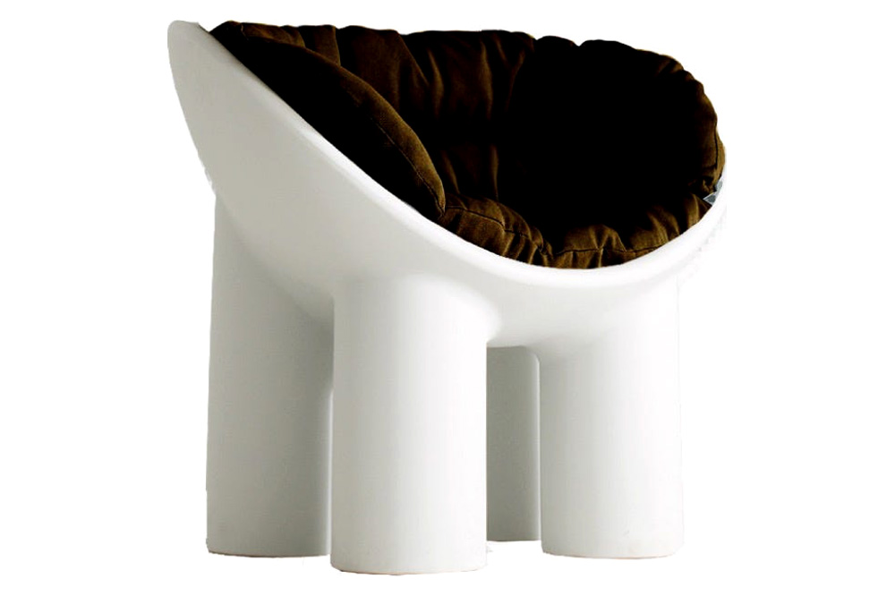 Driade Cushion Roly Poly Solid Armchair - Dark Brown