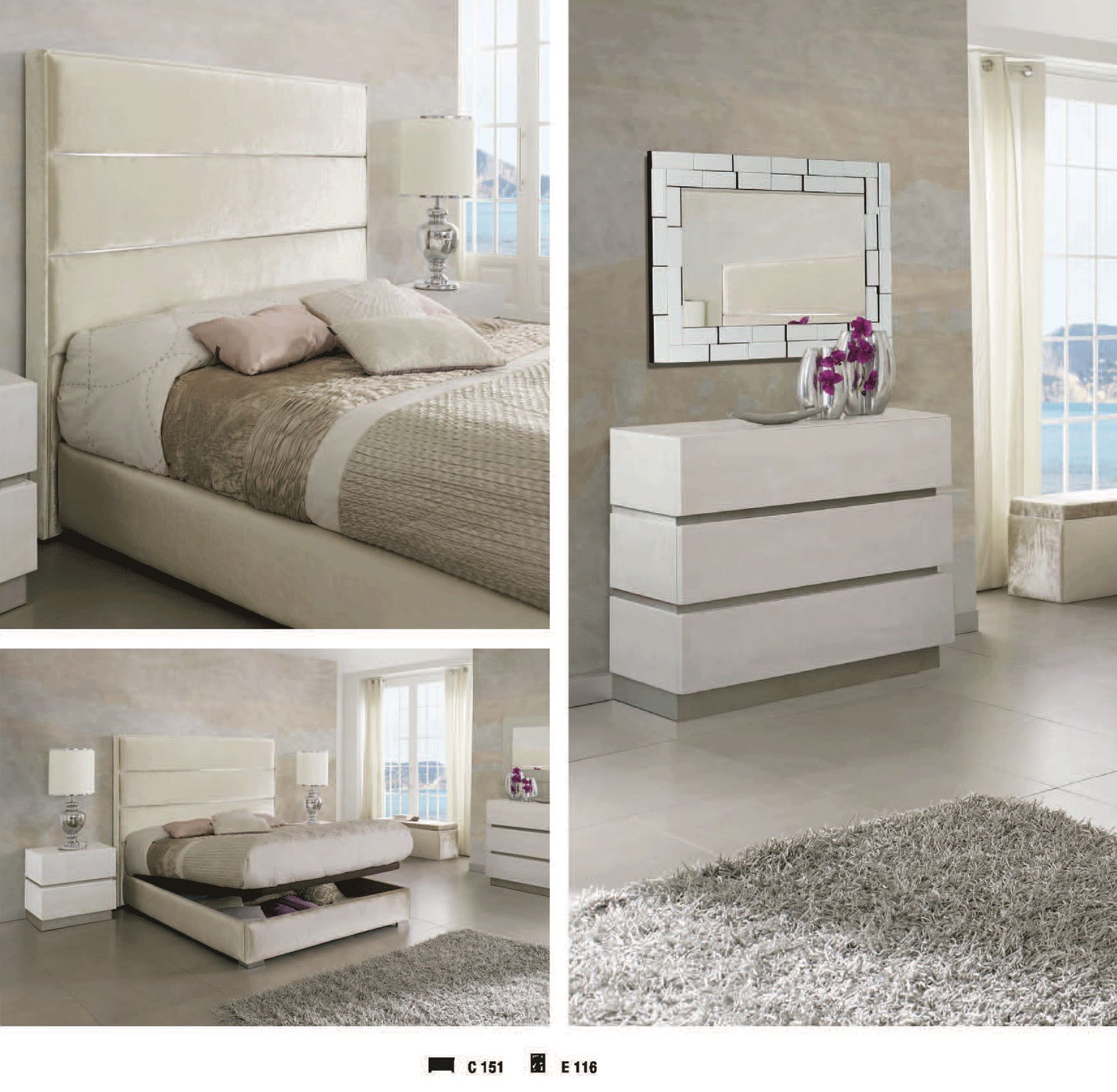 Dupen 880 Claudia Bed With Storage 180x200 Cm
