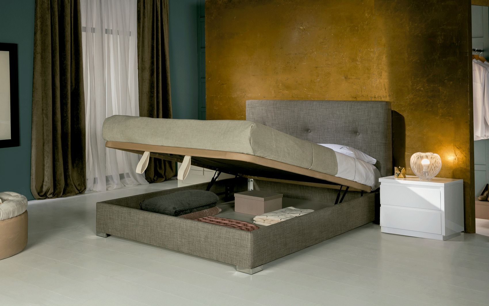 Dupen 881 Lourdes Bed With Storage 180x200 Cm