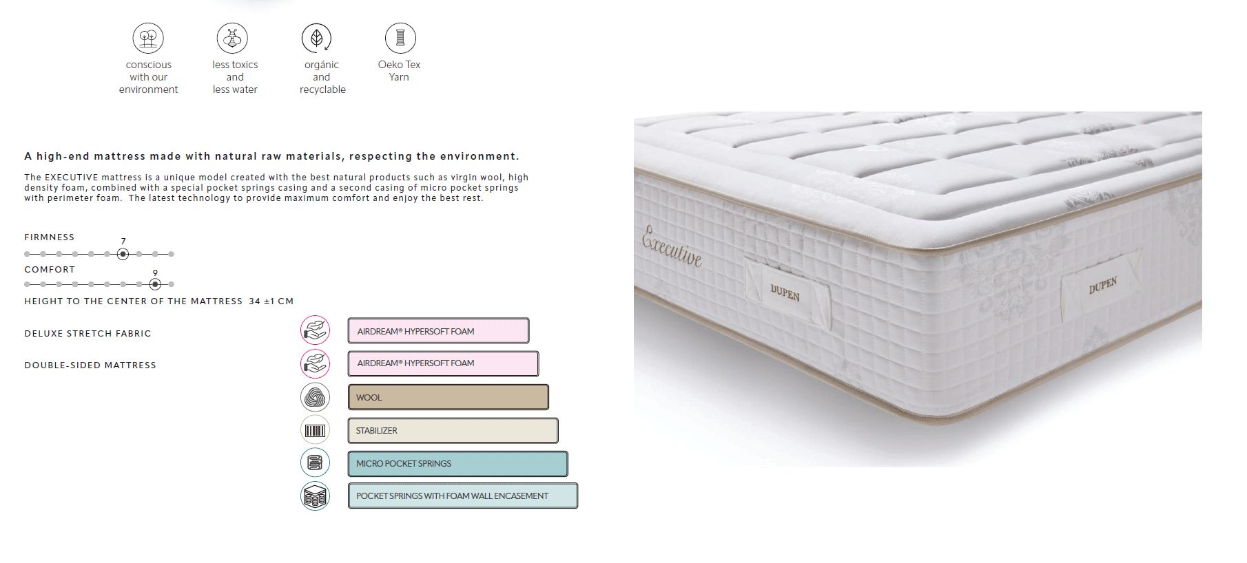 Dupen Executive Mattress - 160x200 cm