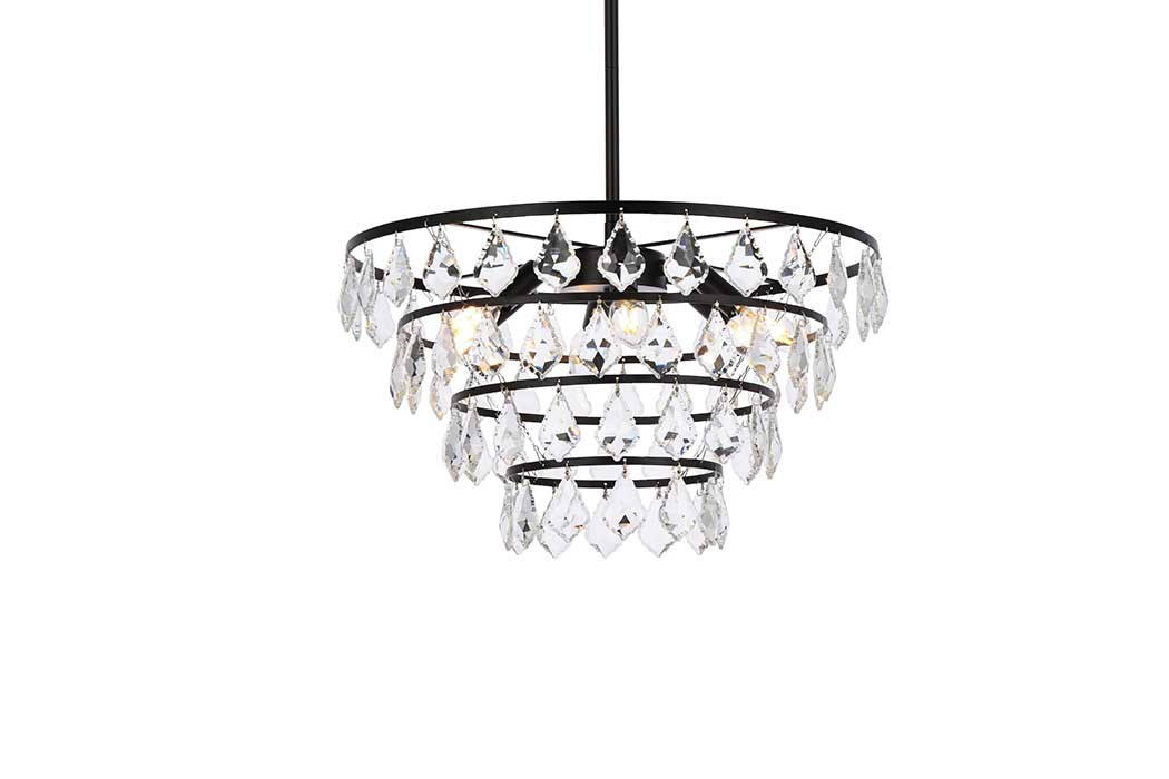 Elegant Pendant Light - Black, L 20" (1101D20BK)