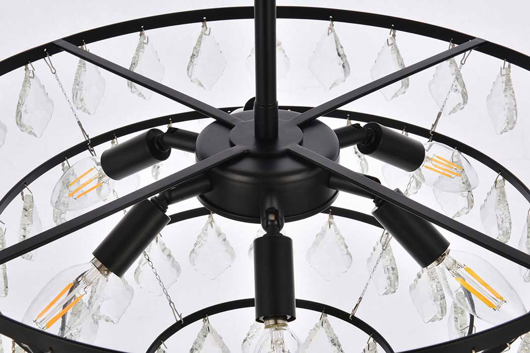 Elegant Pendant Light - Black, L 20" (1101D20BK)