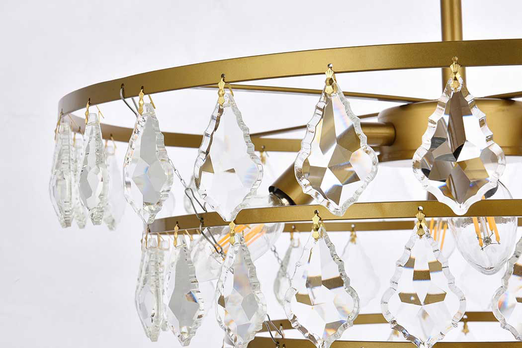 Elegant Pendant Light - Brass, L 20" (1101D20BR)