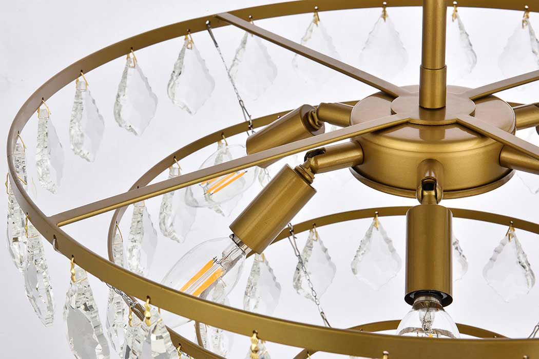 Elegant Pendant Light - Brass, L 20" (1101D20BR)