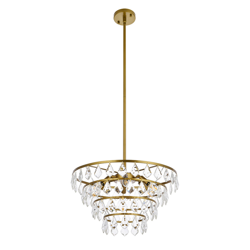 Elegant Pendant Light - Brass, L 20" (1101D20BR)
