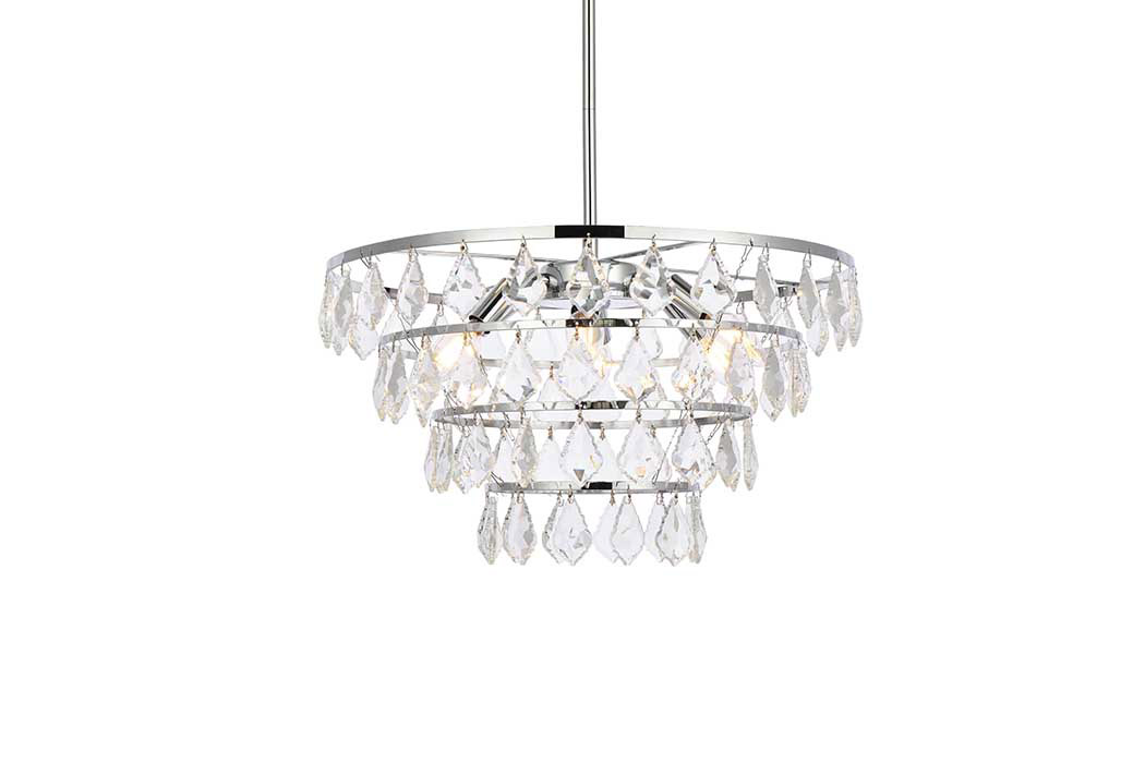 Elegant Pendant Light - Chrome, L 20" (1101D20C)