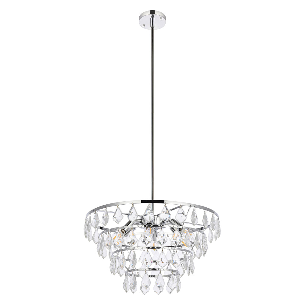 Elegant Pendant Light - Chrome, L 20" (1101D20C)