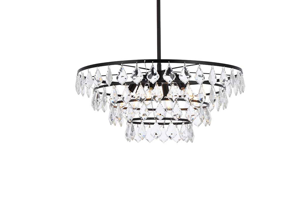 Elegant Pendant Light - Black, L 24" (1101D24BK)