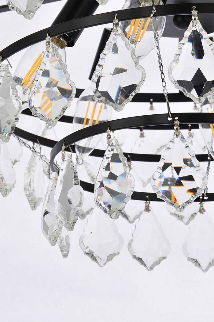 Elegant Pendant Light - Black, L 24" (1101D24BK)