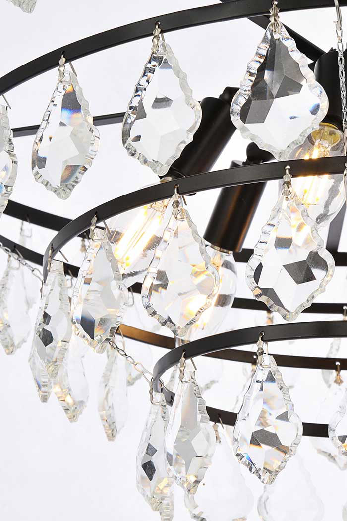 Elegant Pendant Light - Black, L 24" (1101D24BK)