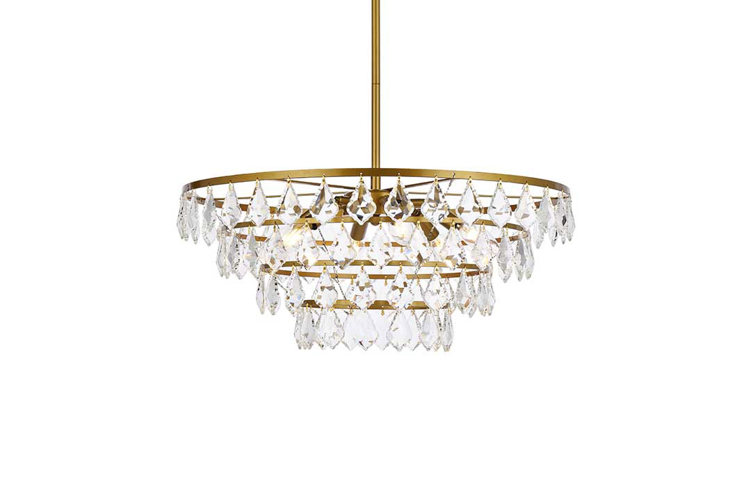 Elegant Pendant Light - Brass, L 24" (1101D24BR)