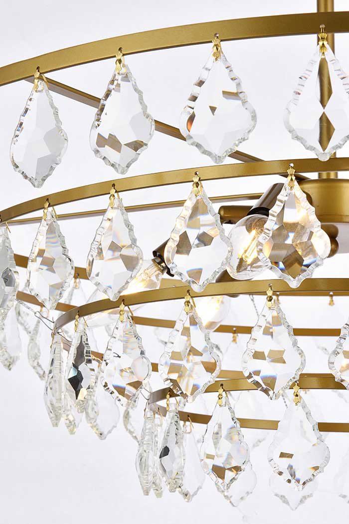 Elegant Pendant Light - Brass, L 28" (1101D28BR)