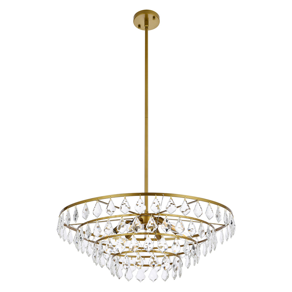 Elegant Pendant Light - Brass, L 28" (1101D28BR)
