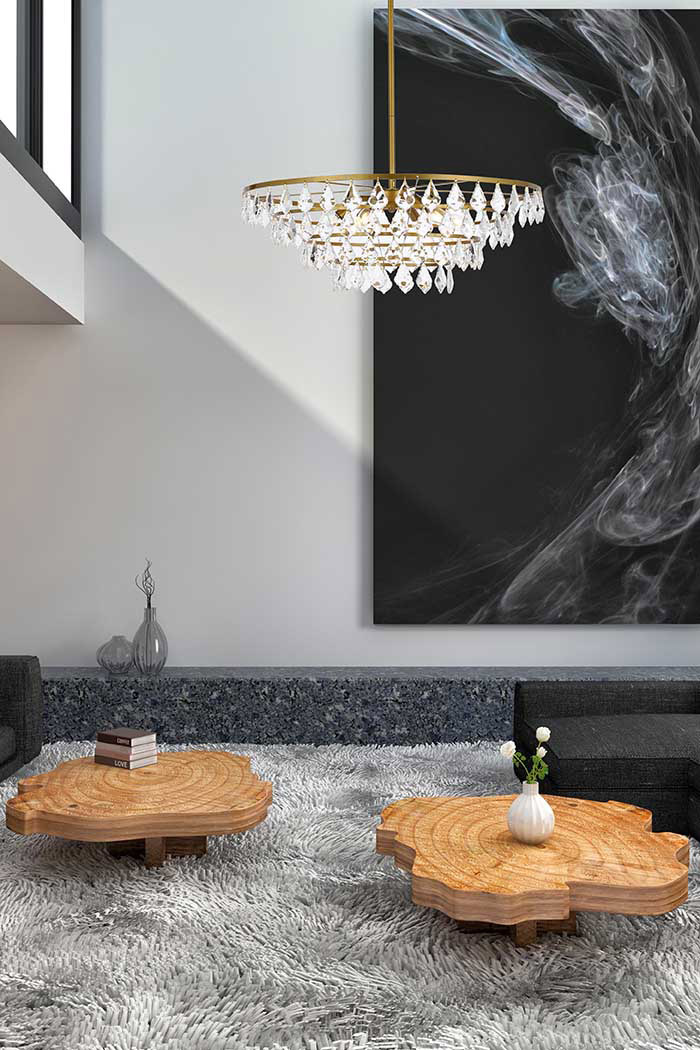 Elegant Pendant Light - Brass, L 28" (1101D28BR)