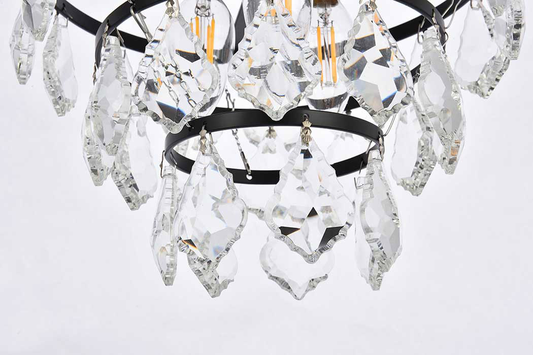 Elegant Flush Mount Light - Black, L 10" (1101F10BK)
