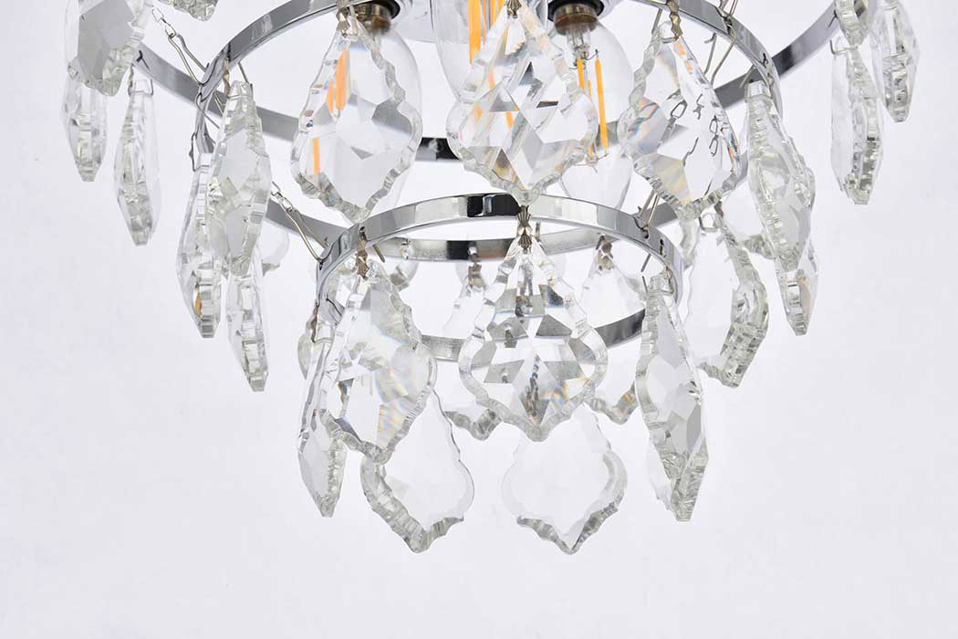 Elegant Flush Mount Light - Chrome, L 10" (1101F10C)