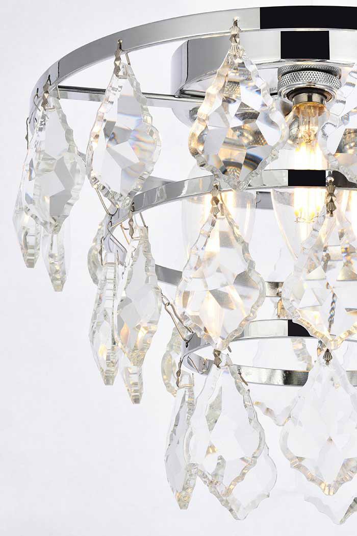 Elegant Flush Mount Light - Chrome, L 10" (1101F10C)