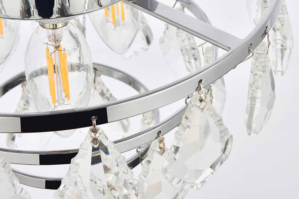 Elegant Flush Mount Light - Chrome, L 10" (1101F10C)