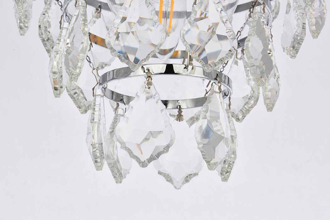 Elegant Flush Mount Light - Chrome, L 12" (1101F12C)