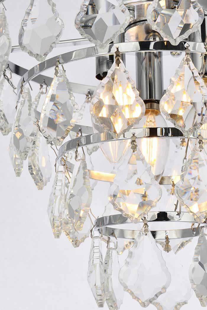 Elegant Flush Mount Light - Chrome, L 12" (1101F12C)